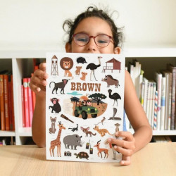 Mini poster 27 stickers - Brown Savane