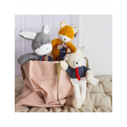 Doudou bio Lapin pantin 25cm