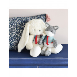 Doudou bio Lapin pantin 30cm