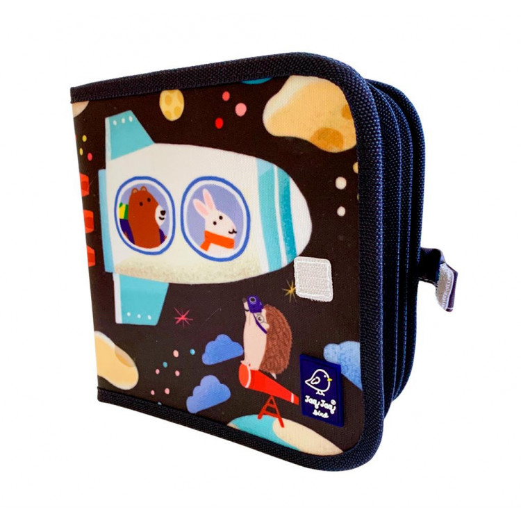 Cahier ardoise + craies - Fusées Cahier ardoise + craies - Fusées