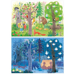 Puzzle Night & Day In The Forest