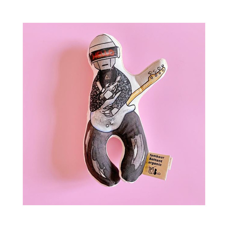 Hochet Illustré GOTS - Soft Punk2 Hochet Illustré GOTS - Soft Punk2