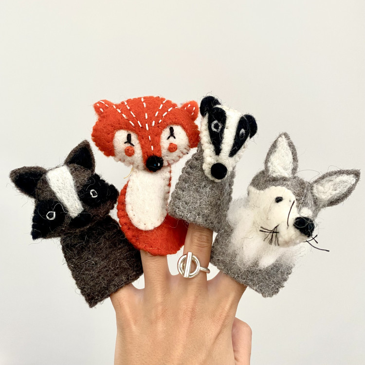 Marionnettes à doigts en feutre - Forêt