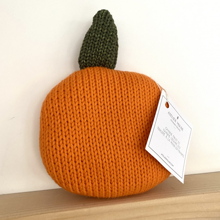 Doudou Fruit en tricot fait main - Orange Doudou Fruit en tricot fait main - Orange