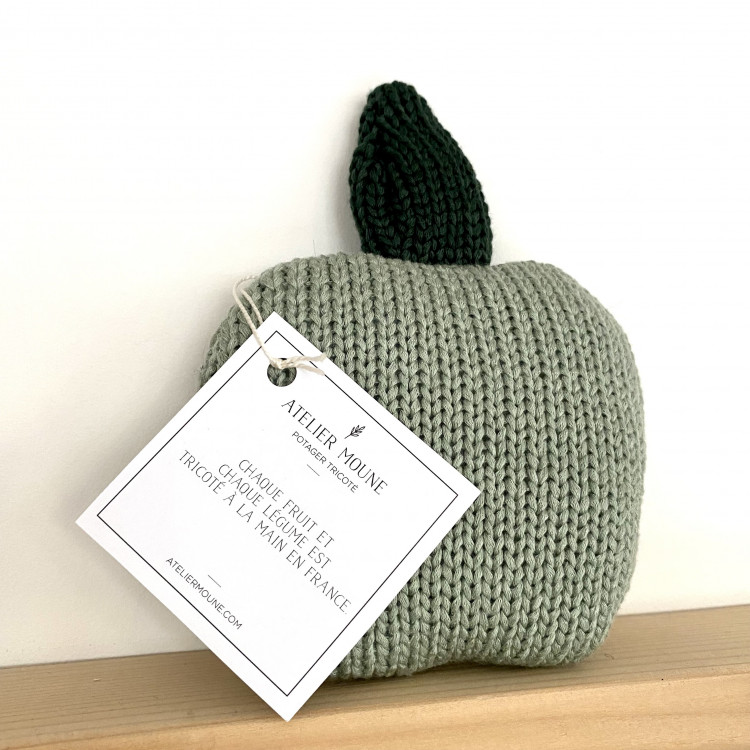 Doudou Fruit en tricot fait main - Pomme Doudou Fruit en tricot fait main - Pomme