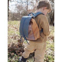 Sac à dos cartable polyester recyclé - Olive