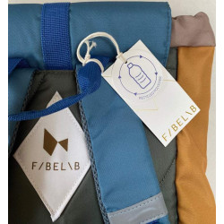 Sac à dos cartable polyester recyclé - Olive