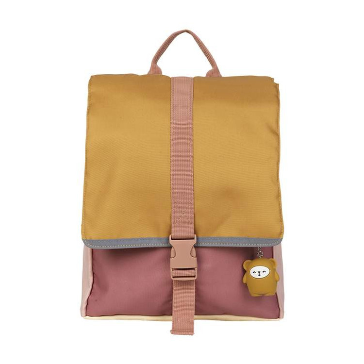 Sac à dos cartable polyester recyclé-Rose