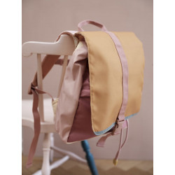 Sac à dos cartable polyester recyclé-Rose