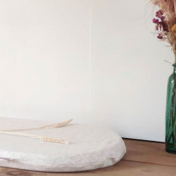 Couffin paille fait main et matelas coton