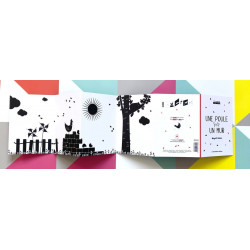 P'tite comptine en noir & blanc - Une poule sur un mur