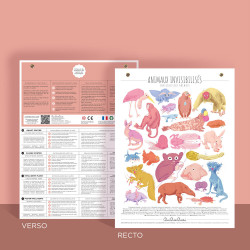 Affiche QuiQueQuoi Animaux invisibilisés - 30x40 cm