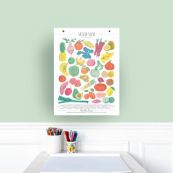 Affiche QuiQueQuoi Saison hiver - 30x40 cm