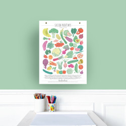 Affiche QuiQueQuoi Saison printemps - 30x40 cm