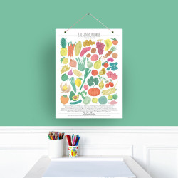Affiche QuiQueQuoi Saison automne - 30x40 cm
