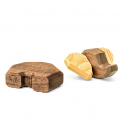 Petit éléphant en bois aimanté à assembler