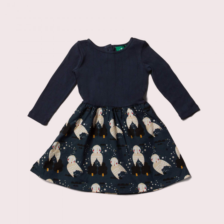 Robe enfant à manches longues - Chouettes