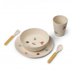 Set de repas bambou - Papillon