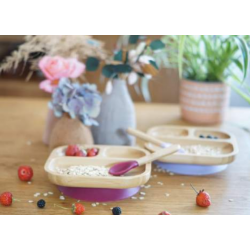 Assiette compartimentée + cuiller bambou