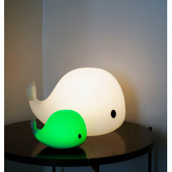 Veilleuse multicolore baleine en silicone