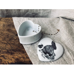 Petite boîte en porcelaine - Lapin