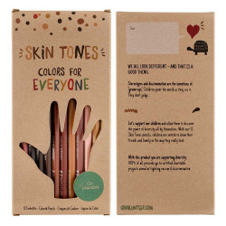 Boîte de 12 crayons couleurs de peau