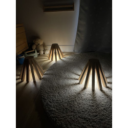 Veilleuse bois Leeloo sans fil rechargeable