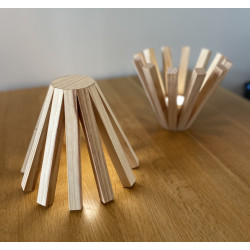 Veilleuse bois Leeloo sans fil rechargeable