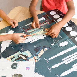Poster pédagogique géant et stickers - Astronomie