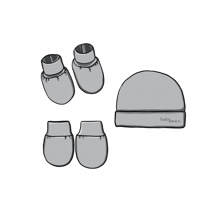 Le kit nouveau né : Bonnet, moufles et chaussons