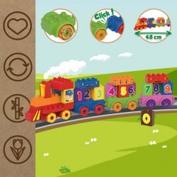 Train de briques à construire en bioplastique
