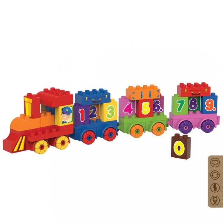 Train de briques à construire en bioplastique Train de briques à construire en bioplastique
