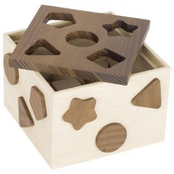Boîte à formes en bois naturel - Goki Nature