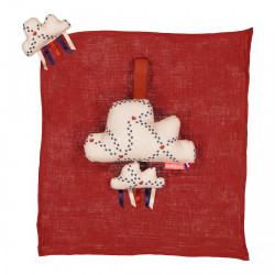 Coffret naissance 2 pièces Nuage musical et doudou "Martin"