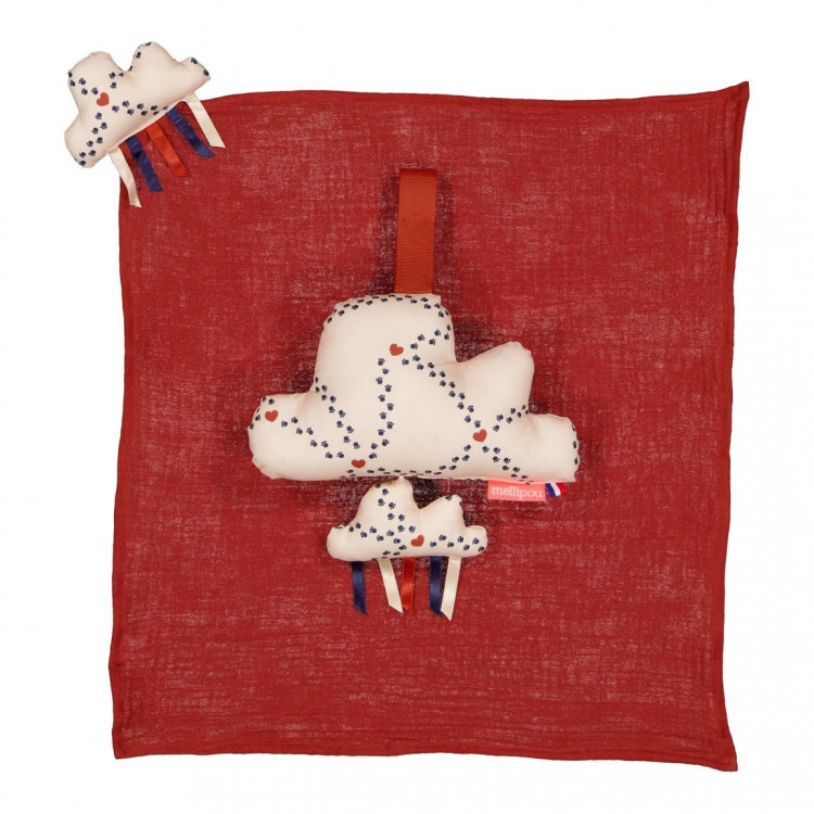 Coffret naissance 2 pièces Nuage musical et doudou "Martin" Coffret naissance 2 pièces Nuage musical et doudou "Martin"