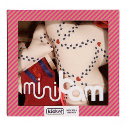 Coffret naissance 2 pièces Nuage musical et doudou "Martin"