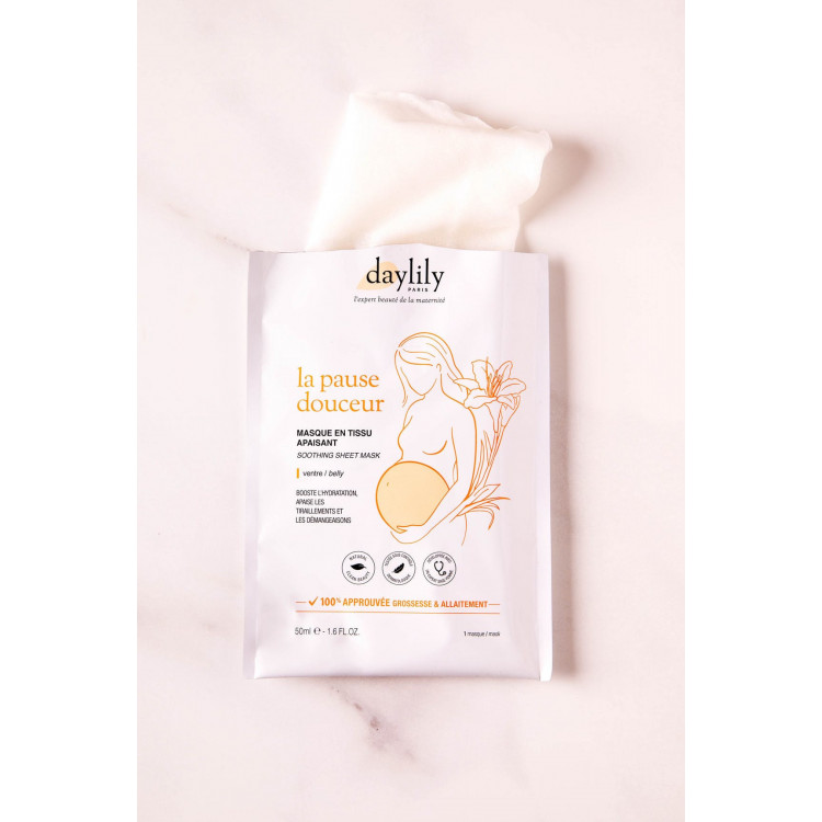 La pause douceur Daylily - Masque en tissu apaisant pour le ventre La pause douceur Daylily - Masque en tissu apaisant pour le ventre
