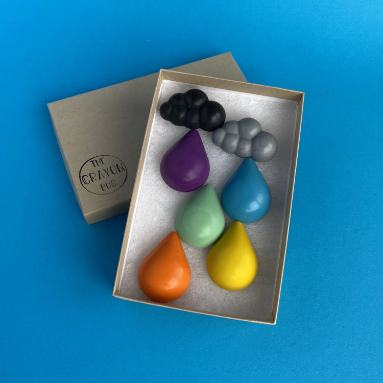 Blocs de cire pour colorier - Pluie colorée Blocs de cire pour colorier - Pluie colorée