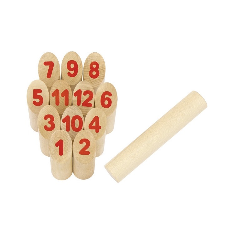 Jeu de vikings "Number Kubb" dans son sac en coton Jeu de vikings "Number Kubb" dans son sac en coton