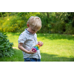 Jeu de formes à visser en bois arc-en-ciel