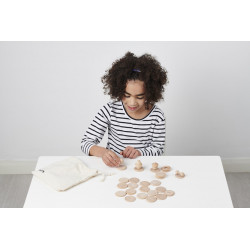 Set de 36 éléments en bois - Jeu de tri et d'associations