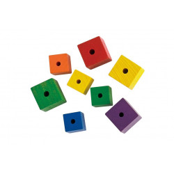 Set de 72 perles en bois à enfiler avec modèles