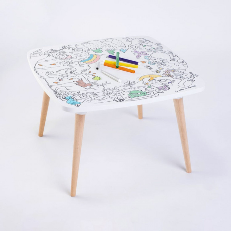 Table à colorier Coloritable - La forêt