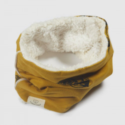 Tour de cou doublé sherpa de coton bio