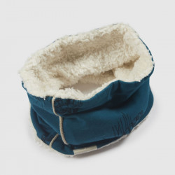 Tour de cou doublé sherpa de coton bio