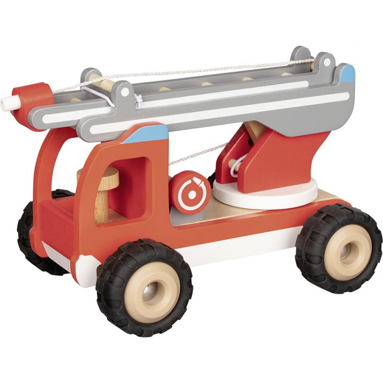 Camion de pompiers avec échelle en bois Camion de pompiers avec échelle en bois