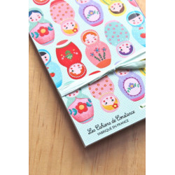 Petit carnet matriochka et sa broche poupée