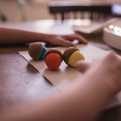 Gros crayons de cire en liège