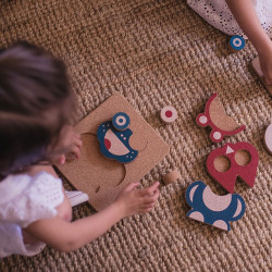 Puzzle 3D en liège - Grenouille