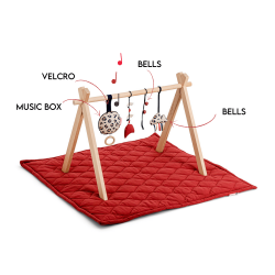 Arche d'éveil en bois avec coussin musical et accessoires - Baker